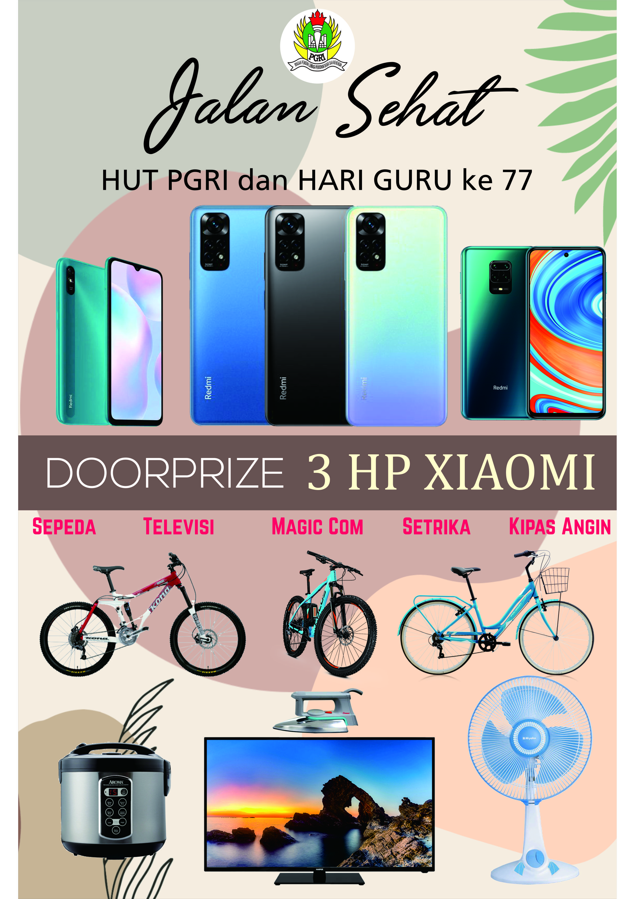 Jalan Sehat HUT PGRI & Hari Guru ke 77